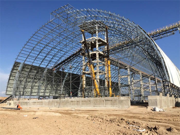 兴化煤机油桶翘工程网架